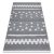 Tkaný sisalový koberec boho MOROC Geometrické tvary - 22321 so strapcami - s dvomi dľžkami vlasu, - Krémový / сив, recyklovaný koberec 155x220 cm