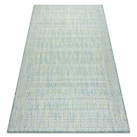 Tkaný sisalový koberec SION Diamant 22184 Tkaný na plocho zelený / modrý / ecru 160x220 cm