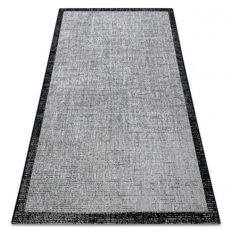 Tkaný sisalový koberec Floorlux 20401  strieborný / čierny 140x200 cm