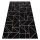 Tkaný sisalový koberec Floorlux 20605 čierny / strieborný Trojuhoľníky, Geometrické tvary -  140x200 cm