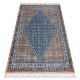 Moderný koberec BELLE BG58A tmavomodrý / béžový so strapcami 140x190 cm
