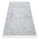 koberec SEVILLA Z791C mozaik sivý / biely Berber shaggy 140x190 cm