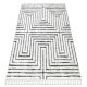Koberec SEVILLA Z788B labirint, biely / Antracitový Berber shaggy 140x190 cm