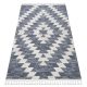 Koberec SEVILLA Z250A Diamant modrý / sivý so strapcami Berber shaggy 80x150 cm