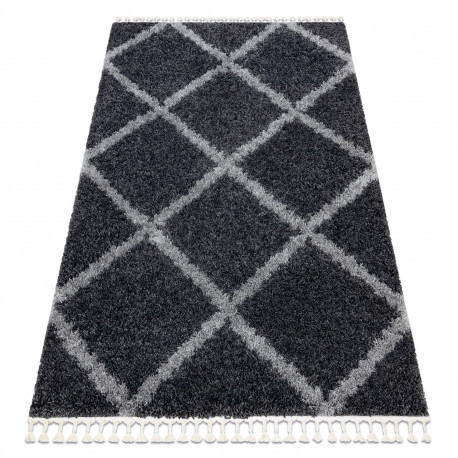 Koberec BERBER UNION 3482 sivý so strapcami shaggy 140x190 cm