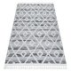 Koberec SEVILLA Z555A Arbor, Diamant sivý / biely so strapcami Berber shaggy 140x190 cm