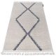 Koberec Berber meknes B5910 Krémový / sivý so strapcami shaggy 160x220 cm