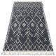 Koberec BERBER TANGER B5940 sivý / biely so strapcami shaggy 140x190 cm
