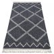 Koberec BERBER ASILA B5970 sivý / biely so strapcami shaggy 140x190 cm