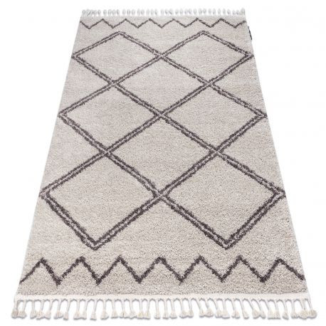 Koberec BERBER ASILA B5970 Krémový / hnedý shaggy 180x270 cm