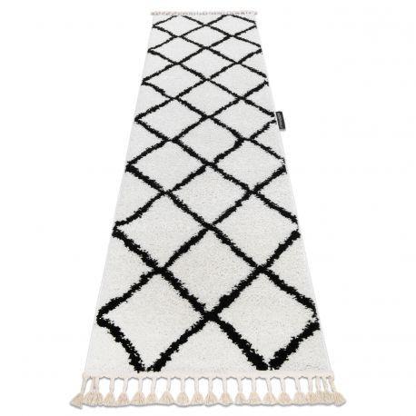 koberec, Behúň BERBER CROSS biely - do kuchyne, alebo na chodbu 60x250 cm