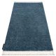 Koberec BERBER 9000 modrý so strapcami shaggy 140x190 cm