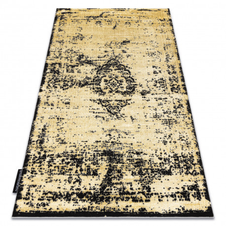 Moderný koberec DE LUXE 2083 vintage - Structural zlatý / sivý 140x190 cm