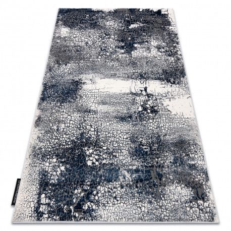 Moderný DE LUXE 528 Abstraktný -  Krémový / tmavomodrý 140x190 cm