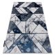 Moderný DE LUXE 632 Geometrické tvary -  Krémový / tmavomodrý 140x190 cm