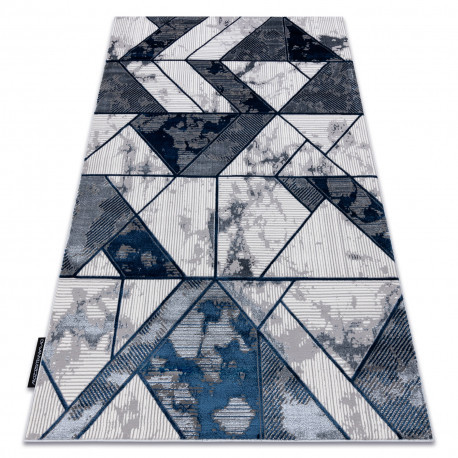Moderný DE LUXE 632 Geometrické tvary -  Krémový / tmavomodrý 180x270 cm