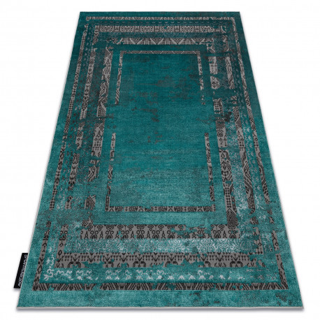 Moderný DE LUXE 1516  vintage -  zelený / Antracitový 140x190 cm