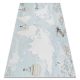 BAMBINO 1163 prateľný koberec Mapa sveta pre deti protišmykový - modrý 80x150 cm