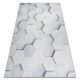ANDRE 1180 prateľný koberec Voštinový, šesťuholníkový 3D protišmykový - sivý 80x150 cm