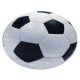BAMBINO 2139 kruhový prateľný koberec - Futbal pre deti protišmykový - čierny / biely  80 cm