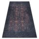 ANDRE 1013 prateľný koberec  vintage protišmykový - čierny / terakota  80x150 cm