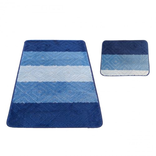 Kúpeľňový set kobercov Montana 03N modrý set (50 cm x 80 cm a 40 cm x 50 cm)