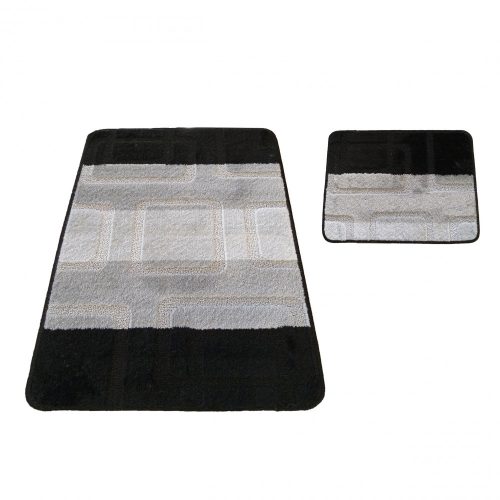 Kúpeľňový set kobercov Montana 04N čierny set (50 cm x 80 cm a 40 cm x 50 cm)