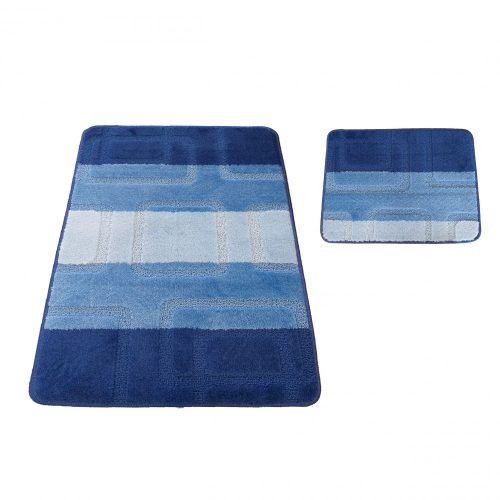 Kúpeľňový set kobercov Montana 04N modrý set (50 cm x 80 cm a 40 cm x 50 cm)