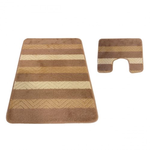 Kúpeľňový set kobercov Montana 02 Béžový set (50 cm x 80 cm a 40 cm x 50 cm)