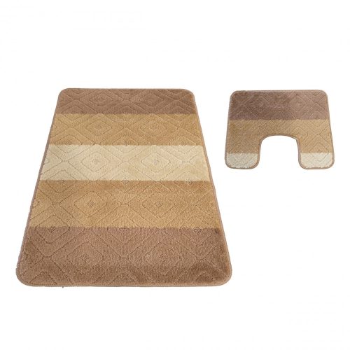 Kúpeľňový set kobercov Montana 03N Béžový set (50 cm x 80 cm a 40 cm x 50 cm)