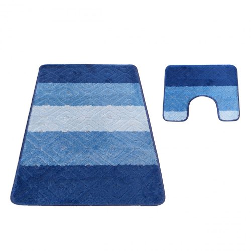 Kúpeľňový set kobercov Montana 03N modrý set (50 cm x 80 cm a 40 cm x 50 cm)