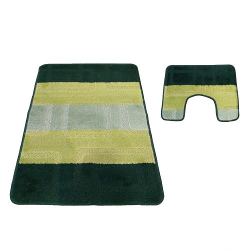 Kúpeľňový set kobercov Montana 04N zelený set (50 cm x 80 cm a 40 cm x 50 cm)
