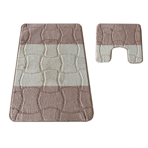 Kúpeľňový set Montana Sariyer Beige Komplet (50 cm x 80 cm i 40 cm x 50 cm)