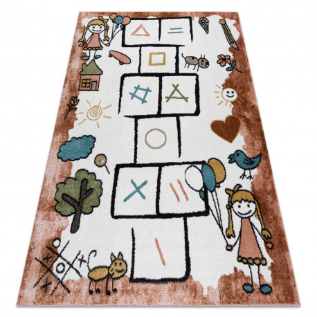 Koberec FUN Hop pre deti, skákacia škôlka, ružový 160x220 cm