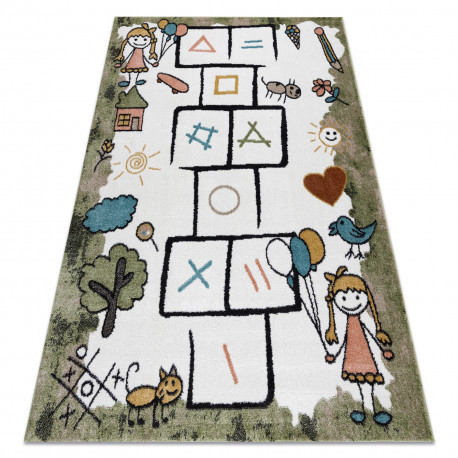 Koberec FUN Hop pre deti, skákacia škôlka, zelený 80x150 cm