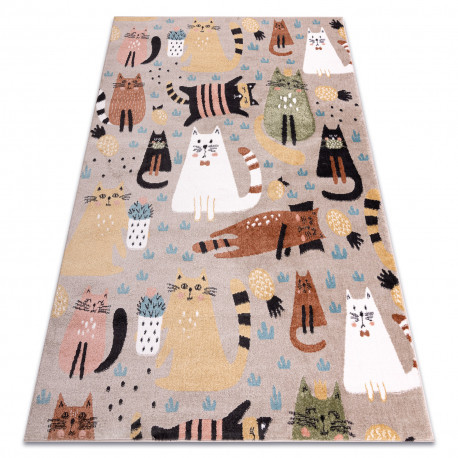 Koberec FUN Kittens pre deti, béžový 240x330 cm