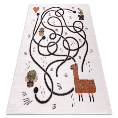 Koberec FUN Game pre deti, Krémový 80x150 cm