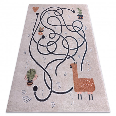 Koberec FUN Game pre deti, béžový 80x150 cm